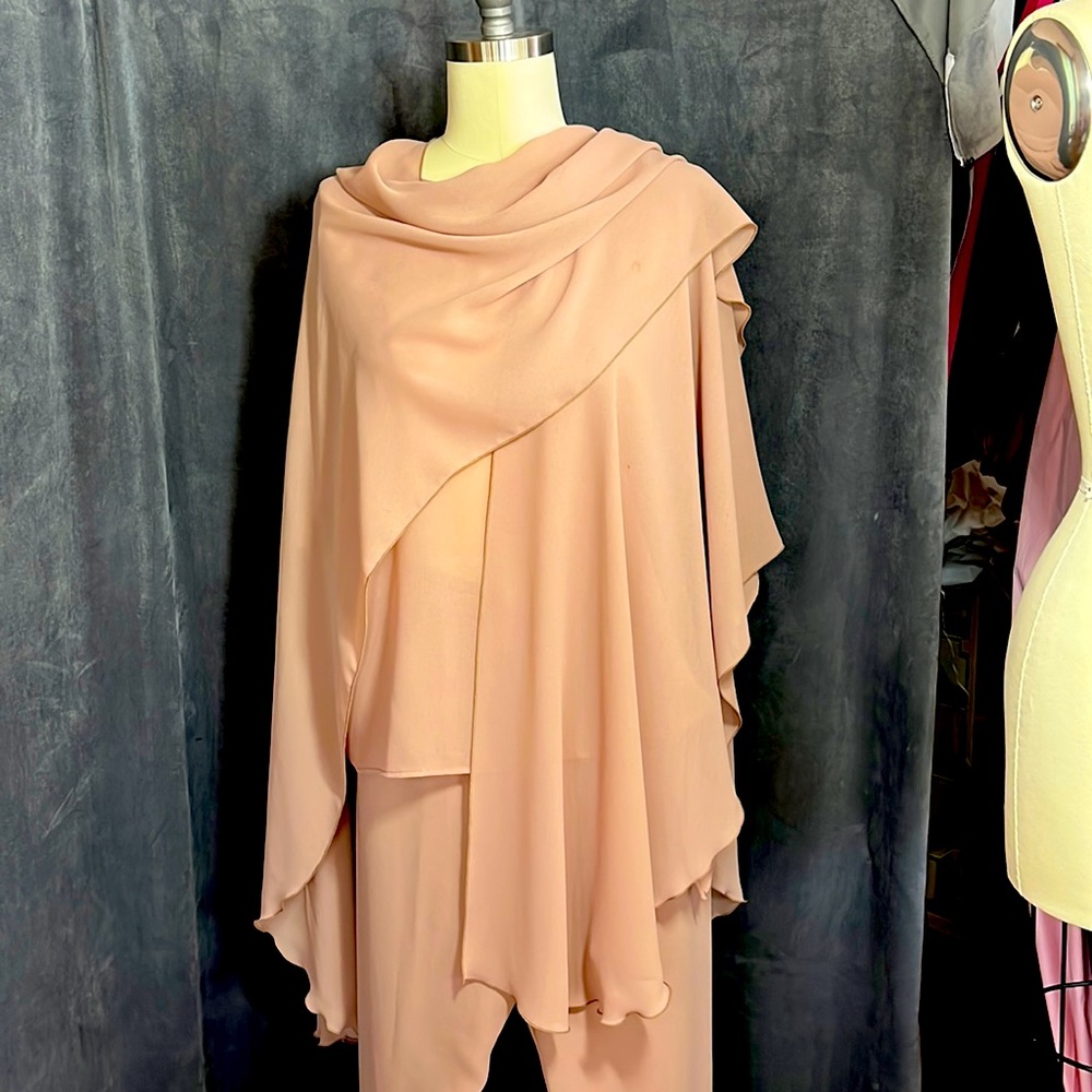 Vintage Lena of Troy crepe evening pajamas